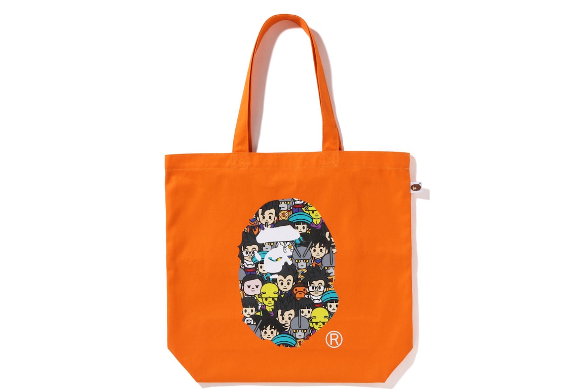 Pre-owned Bape X Dragon Ball Super Ape Head Japan Exclusive Tote Bag Orange