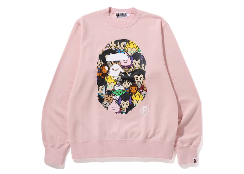 BAPE x Dragon Ball Z Ape Head Crewneck Sweatshirt Pink Men's