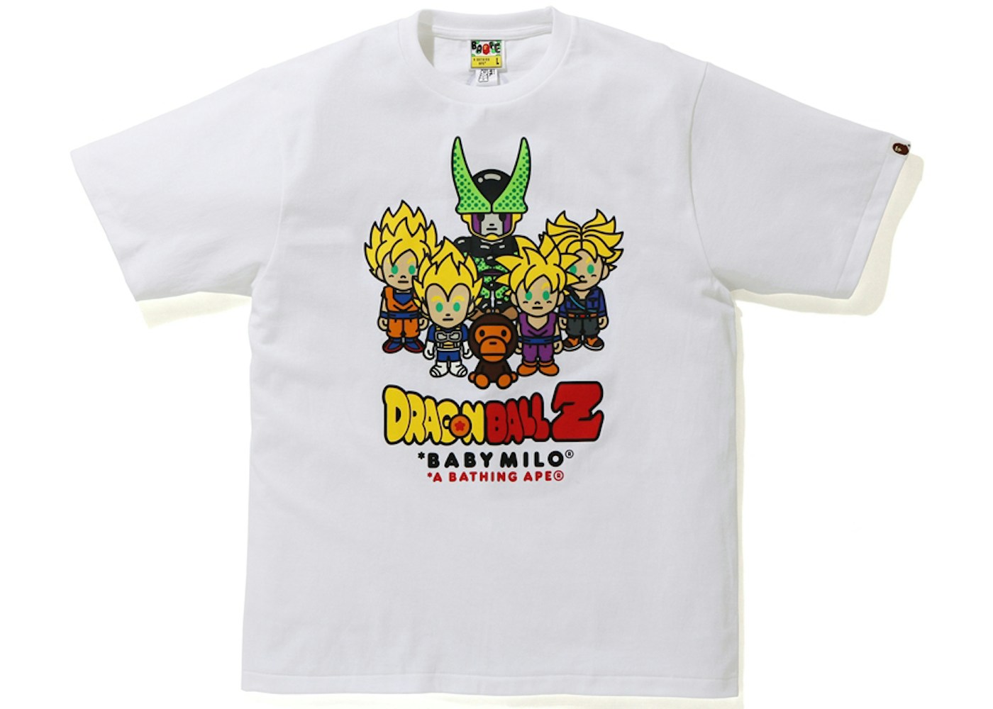 Bape X Dragon Ball Z Baby Milo Super Saiyan Cell Tee White Ss Bape X Dragon Ball Z Baby Milo Super Saiyan Cell Tee White Ss