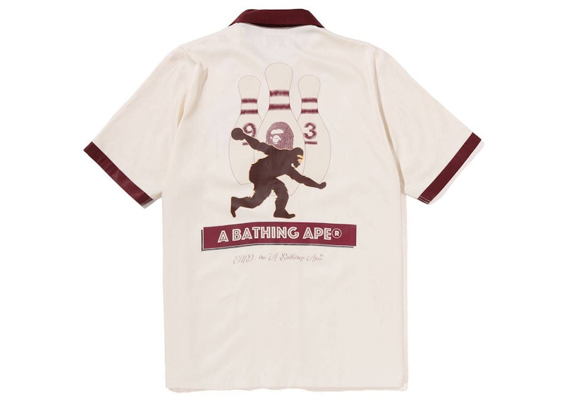 BAPE x END. Bowling Shirt Ivory Men's - FW22 - US