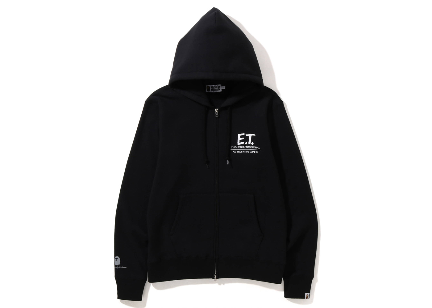 BAPE x E.T. Ape Head Zip Hoodie Black Men's - FW22 - US