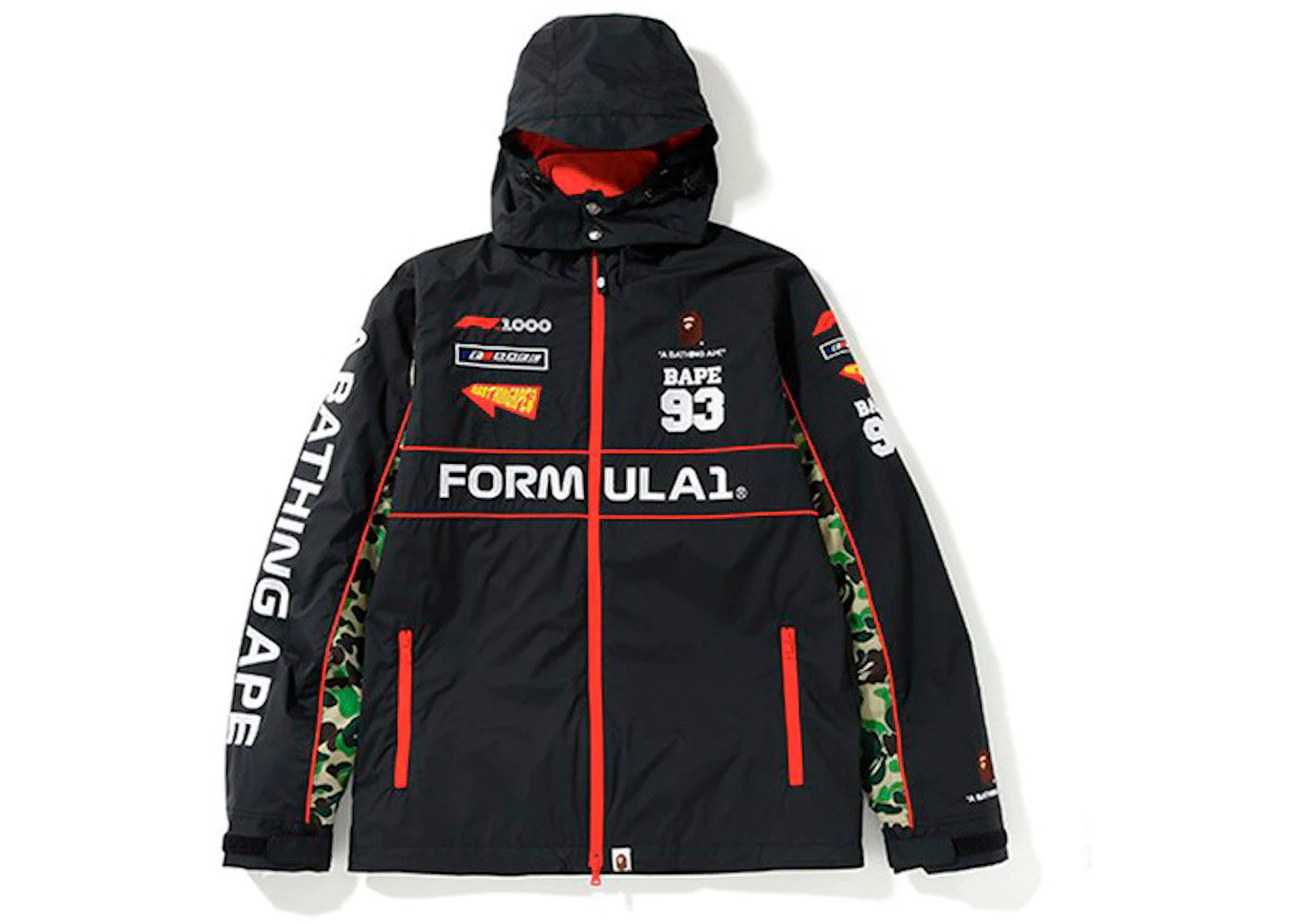 BAPE x F1 1000 ABC Camo Racing Jacket Black Men s SS19 US