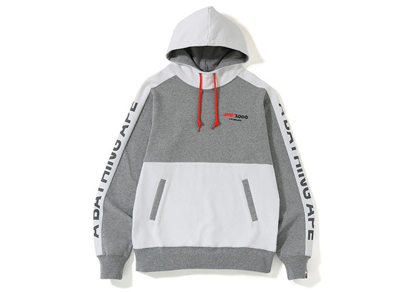 BAPE x F1 1000 Two Tone Pullover Hoodie Black/Grey Men's - SS19 - US BAPE x F1 1000 Two Tone Pullover Hoodie Black/Grey Men's - SS19 - US