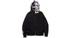 BAPE x F.C.R.B. Shark Full Zip Hoodie Black