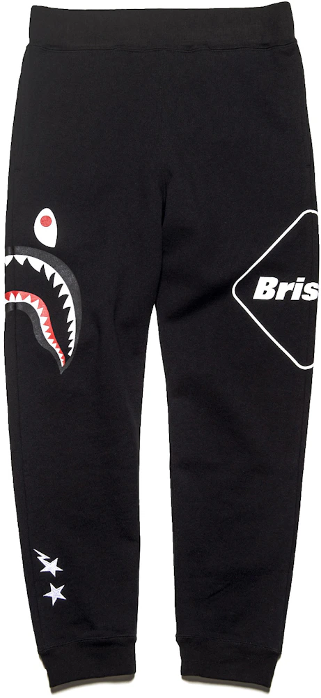 BAPE x F.C.R.B. Shark Sweatpants Black Men's - SS19 - US