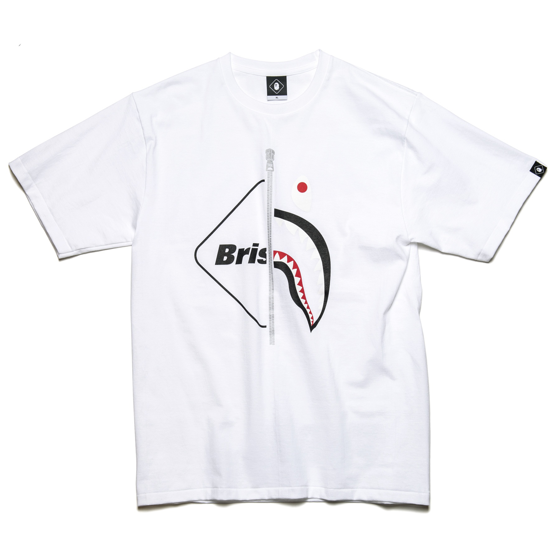 BAPE® X FCRB SHARK TEE COLOR:WHITEトップス - Tシャツ/カットソー(半袖/袖なし)