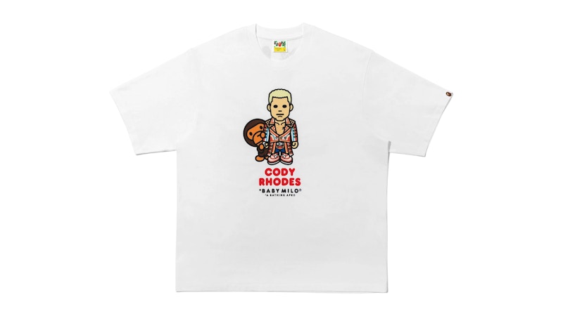 BAPE x Fanatics x WWE Cody Rhodes Baby Milo Relaxed Fit Tee White