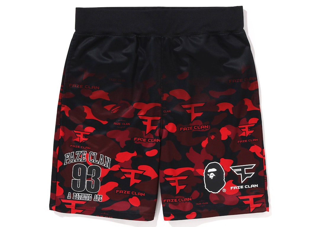 Pre-owned Bape X Faze Clan Game Shorts Red
