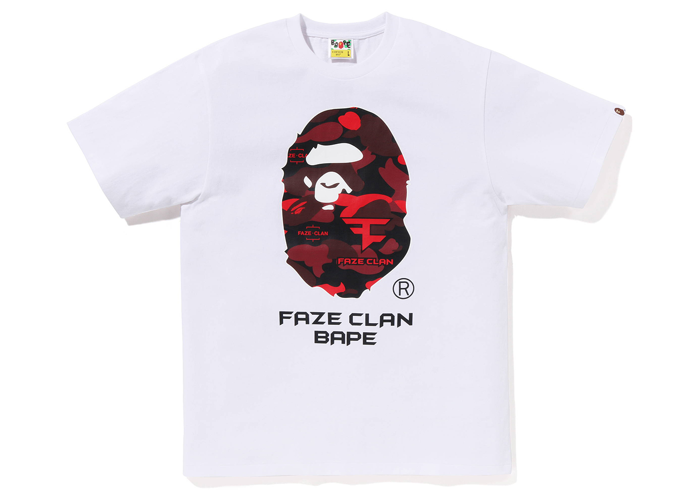 BAPE x Faze Clan Tee White Men's - SS23 - US