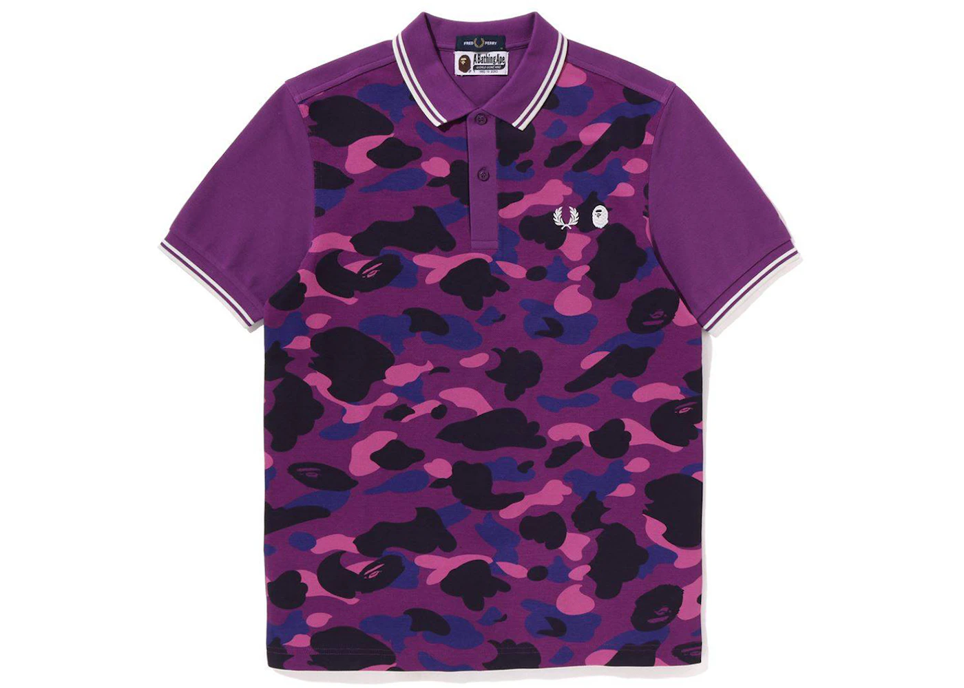 BAPE x Fred Perry Color Camo Polo Purple Men's SS23 US
