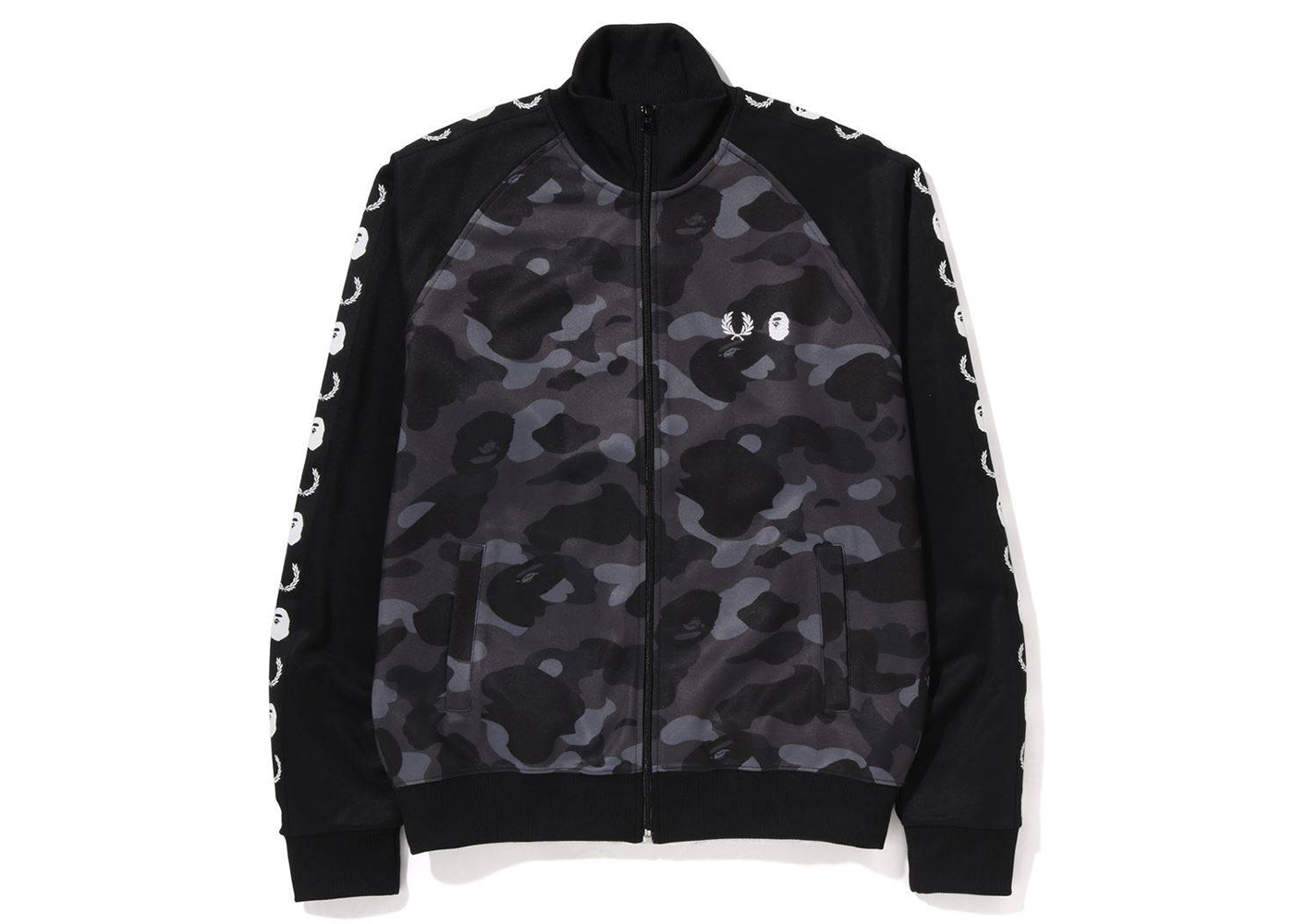 BAPE x Fred Perry Color Camo Track Jacket Black Men's - SS23 - US