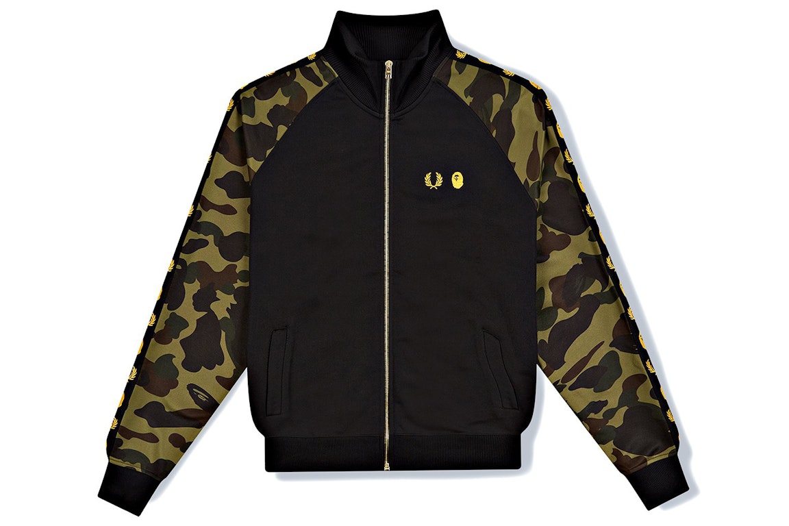 Pre-owned Bape X Fred Perry Track Jacket Green