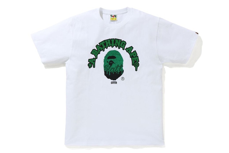 white and green bape shirt