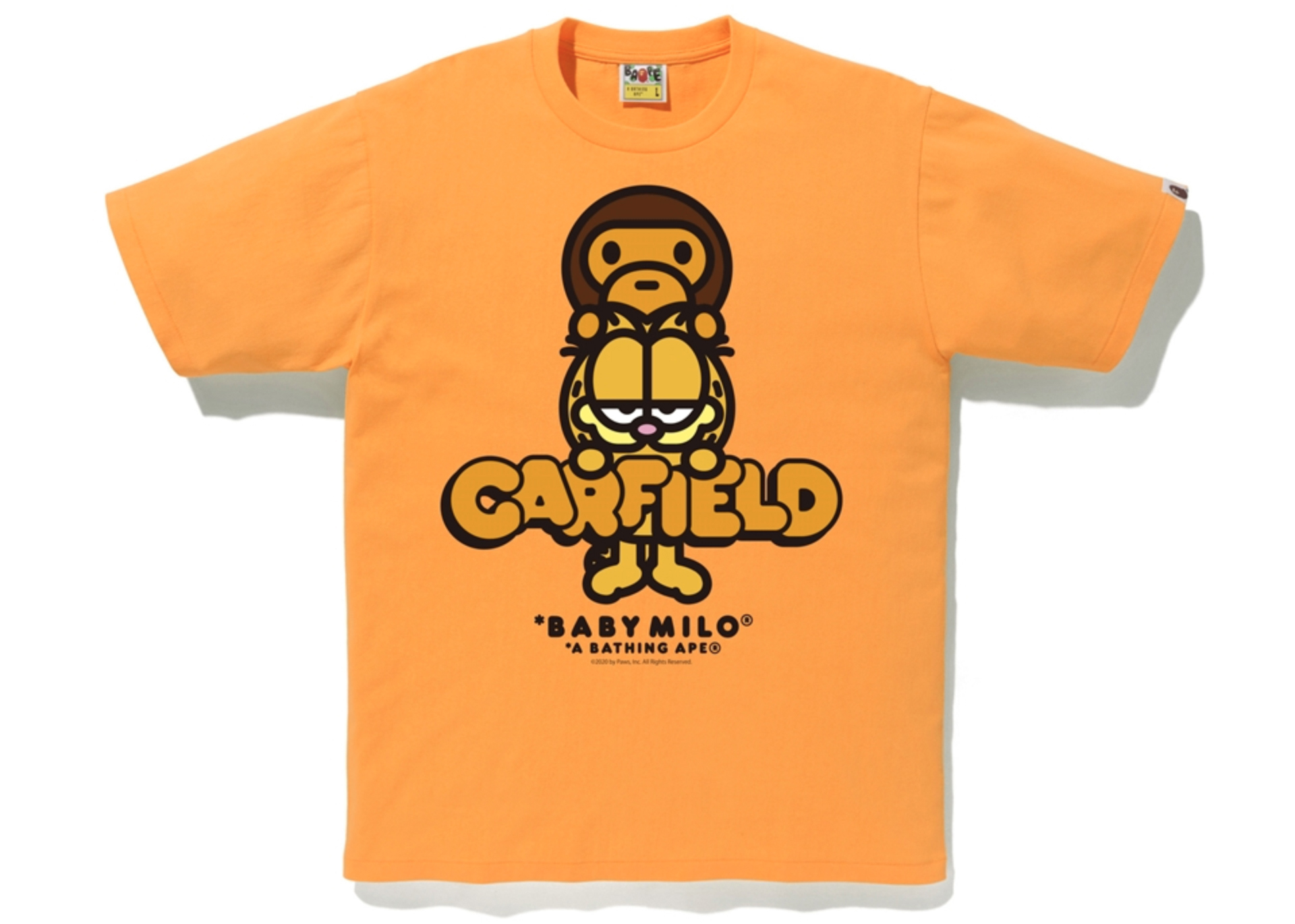 BAPE x Garfield #2 Tee Orange Men's - SS20 - US
