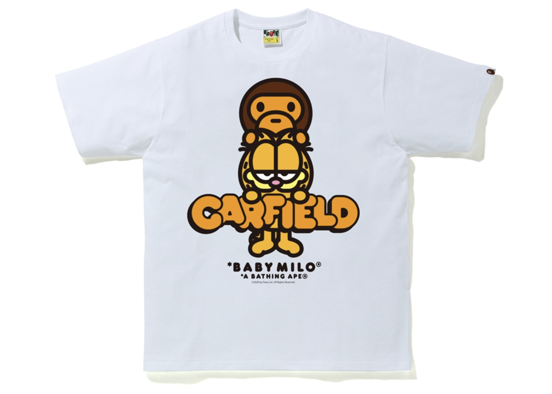 BAPE x Garfield #2 Tee White Men's - SS20 - US