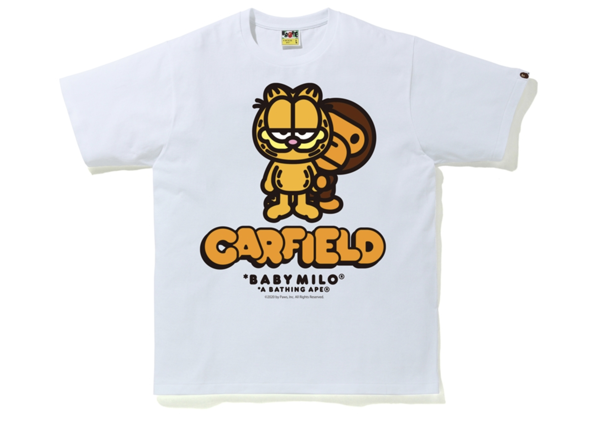 BAPE x Garfield #3 Tee White Men's - SS20 - US