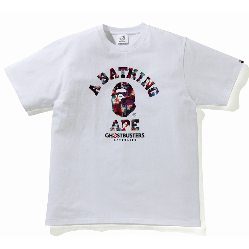 BAPE x Ghostbusters Camo College Tee White Men's - SS22 - US