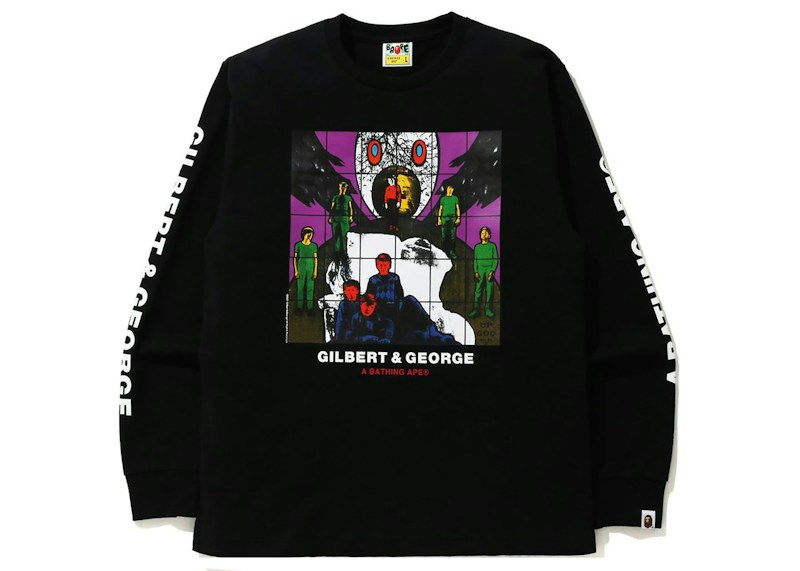 BAPE x Gilbert & George Up God LS Tee Black