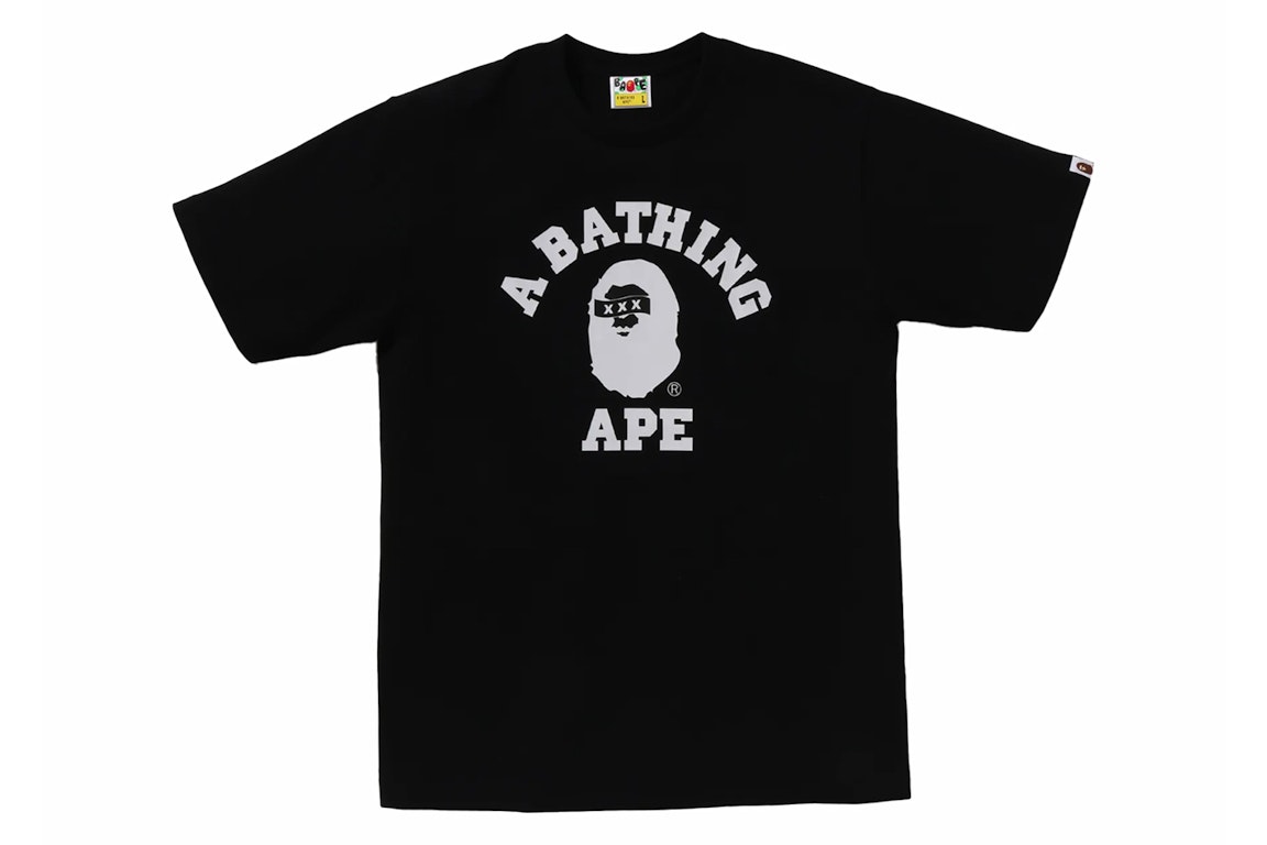 Pre-owned Bape X God Selection Xxx College Tee Black