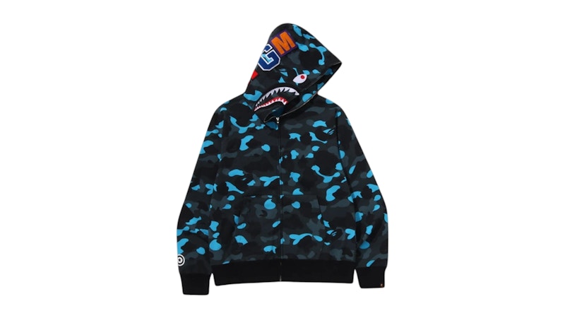 Ropa Sudadera Bape Shark Azul BAPE X Helinox Shark Full Zip Hoodie