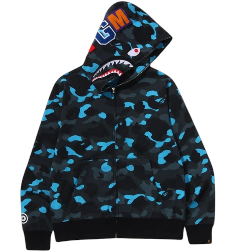 Ropa Sudadera Bape Shark Azul BAPE X Helinox Shark Full Zip Hoodie