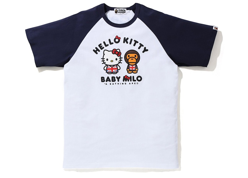 BAPE x Hello Kitty Baby Milo London Raglan Tee Navy Men's - SS21 - US