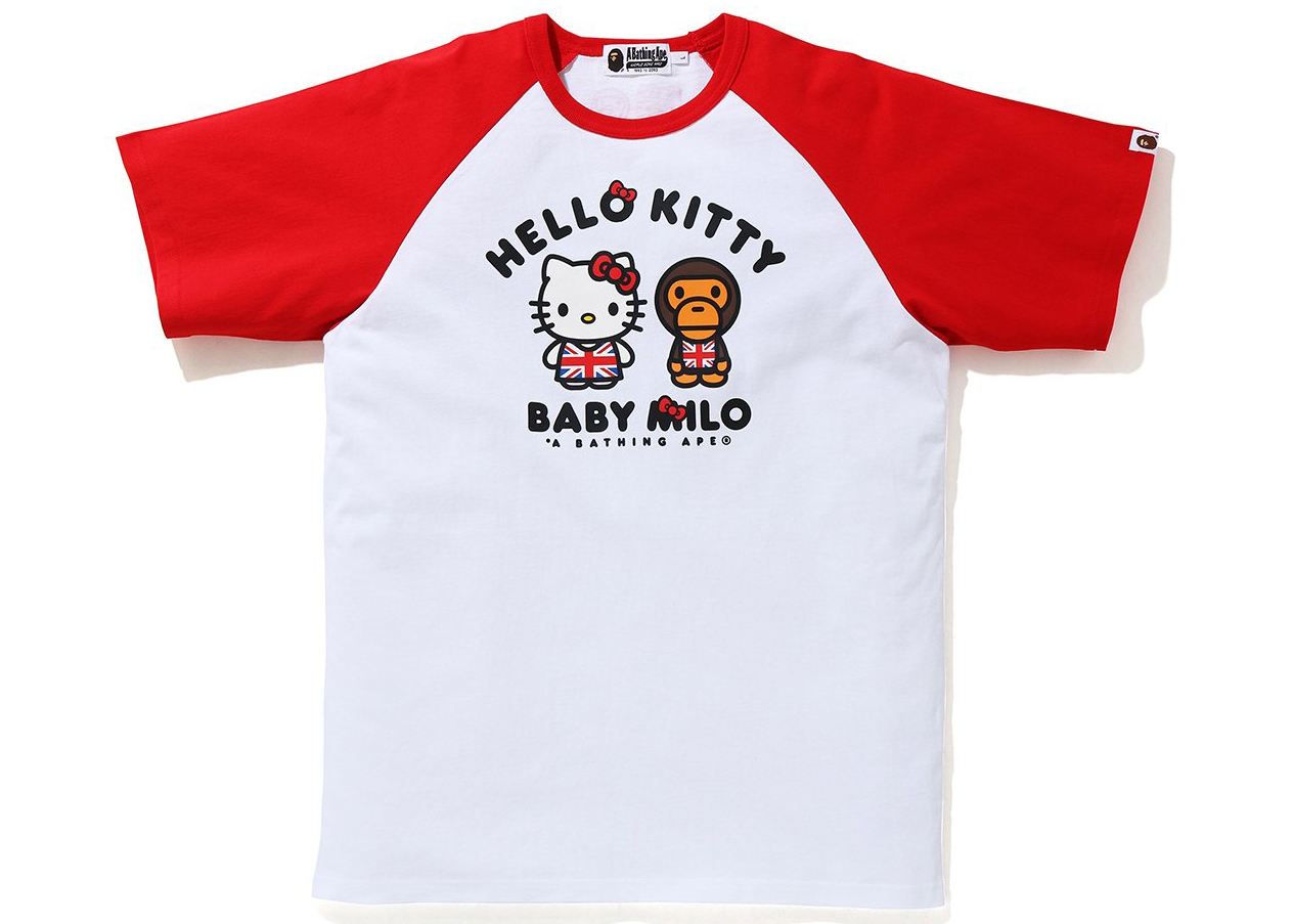 BAPE x Hello Kitty Baby Milo London Raglan Tee Red