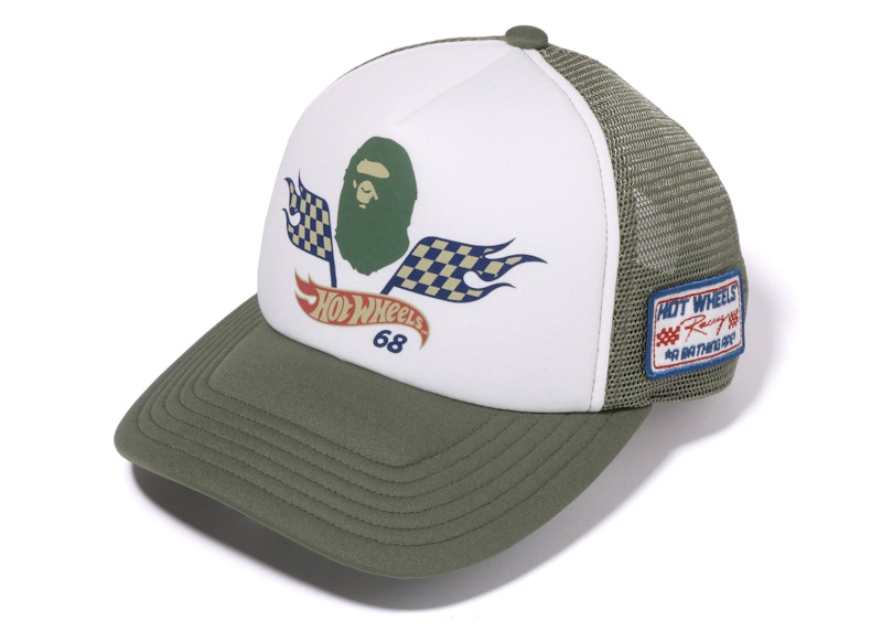 BAPE x Hot Wheels Mesh Cap Olive Drab - SS22 - GB