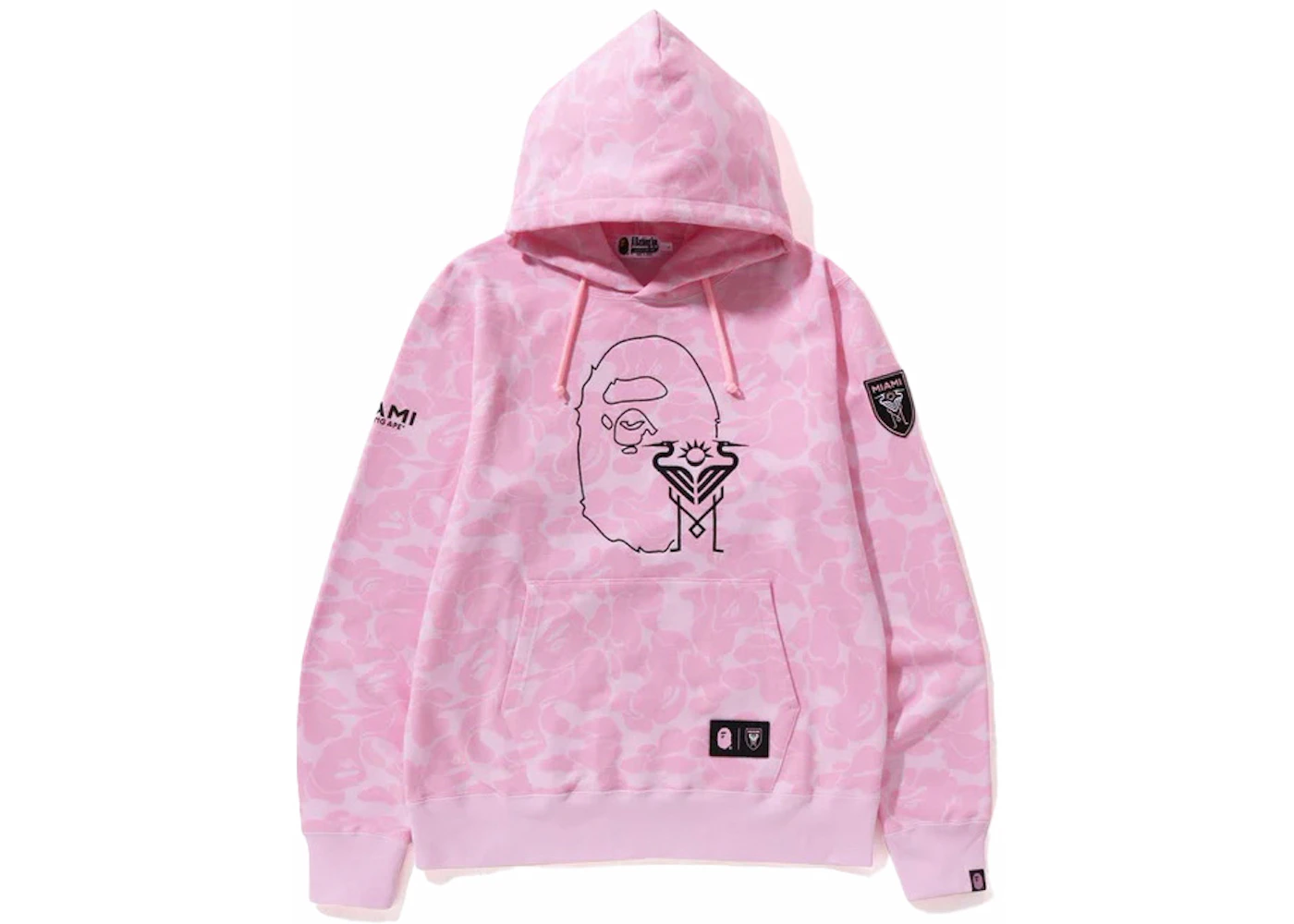 BAPE x Inter Miami CF Mimetico Felpa Pullover Rosa Uomo FW23 IT