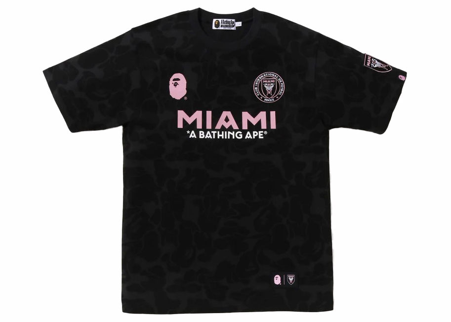 T-shirt BAPE x Inter Miami CF camouflage noir Homme de la