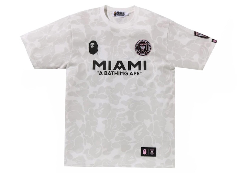 BAPE x Inter Miami CF Camo Tee White Men's - FW23 - GB