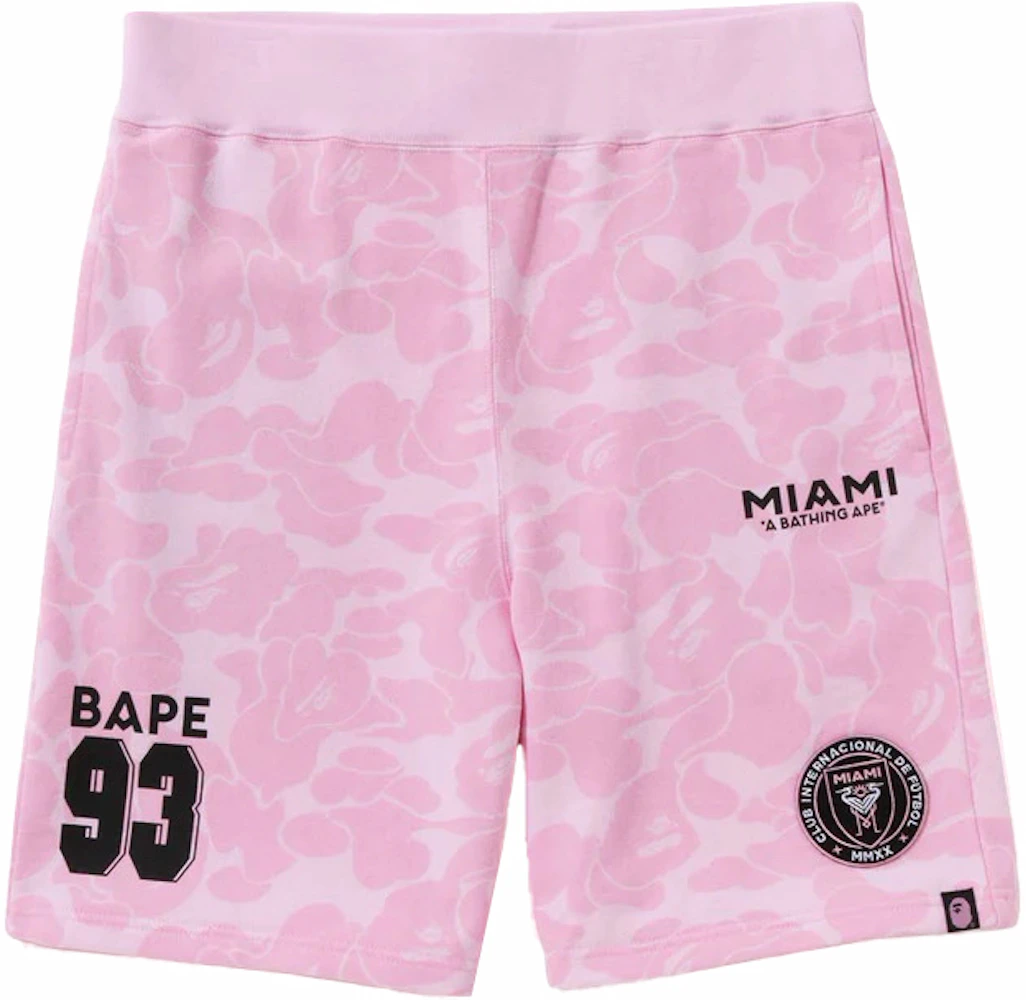 Short de survêtement BAPE x Inter Miami CF Rose Homme de la Collection ...