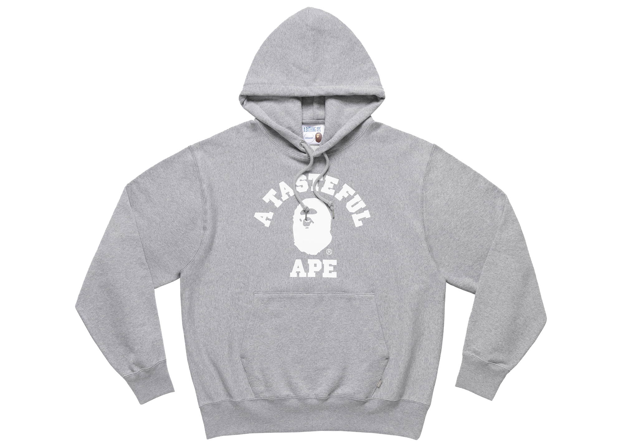 BAPE x JJJJound Relaxed Classic College Pullover Hoodie Gray ...