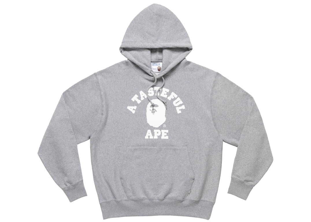 Pre-owned Bape X Jjjjound Relaxed Classic College Pullover Hoodie Gray