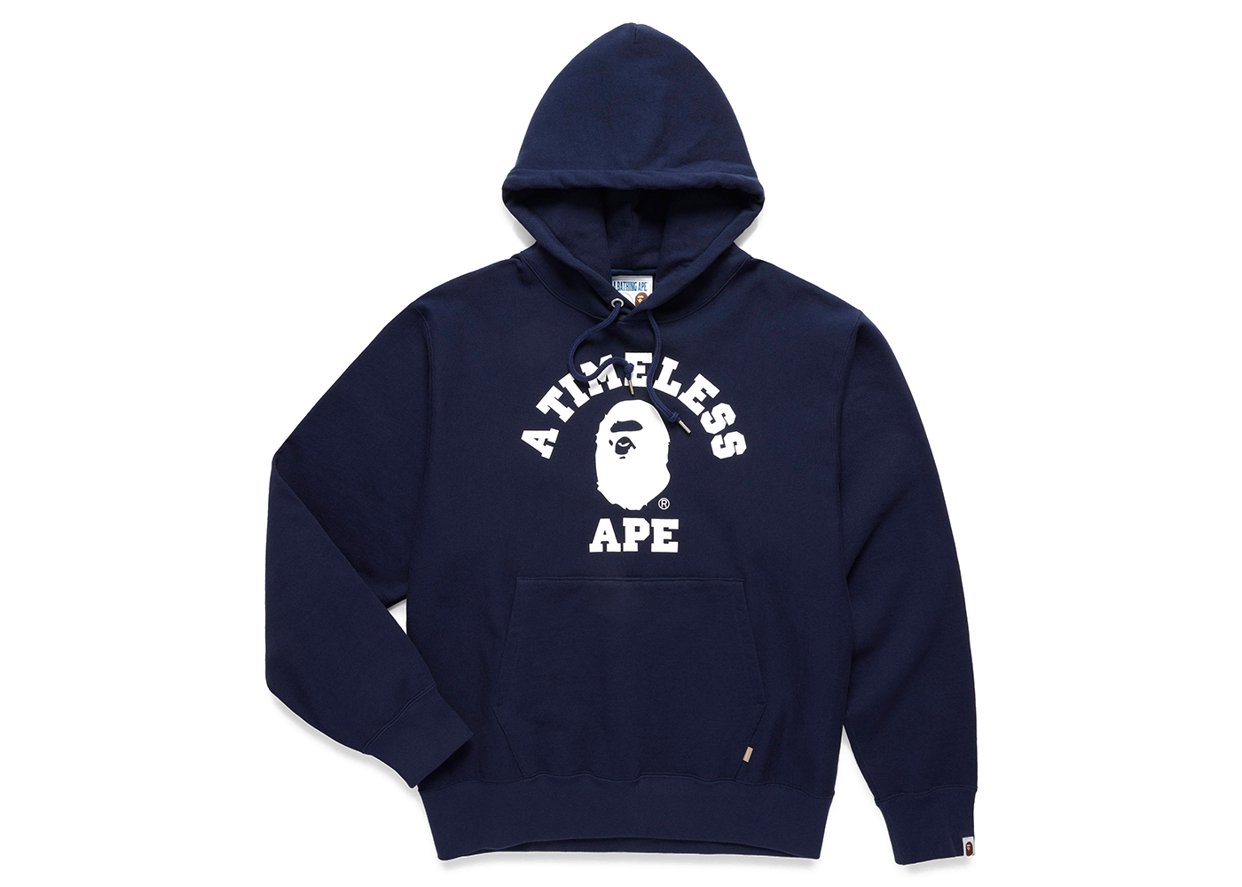BAPE x JJJJound Relaxed Classic College Pullover Hoodie Navy ...