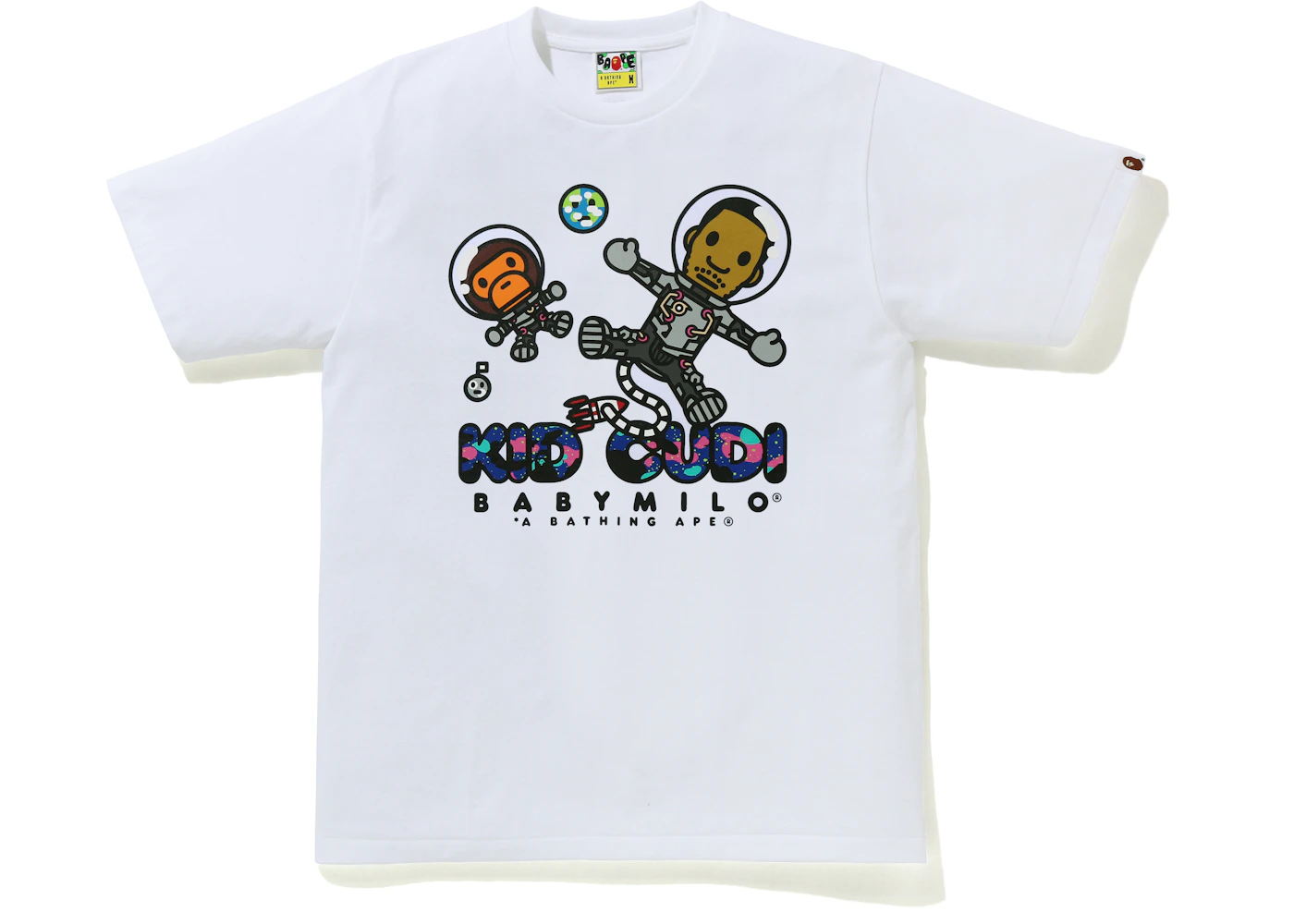 Bape X Kid Cudi Baby Milo Moon Man Tee White - Ss21 - Us