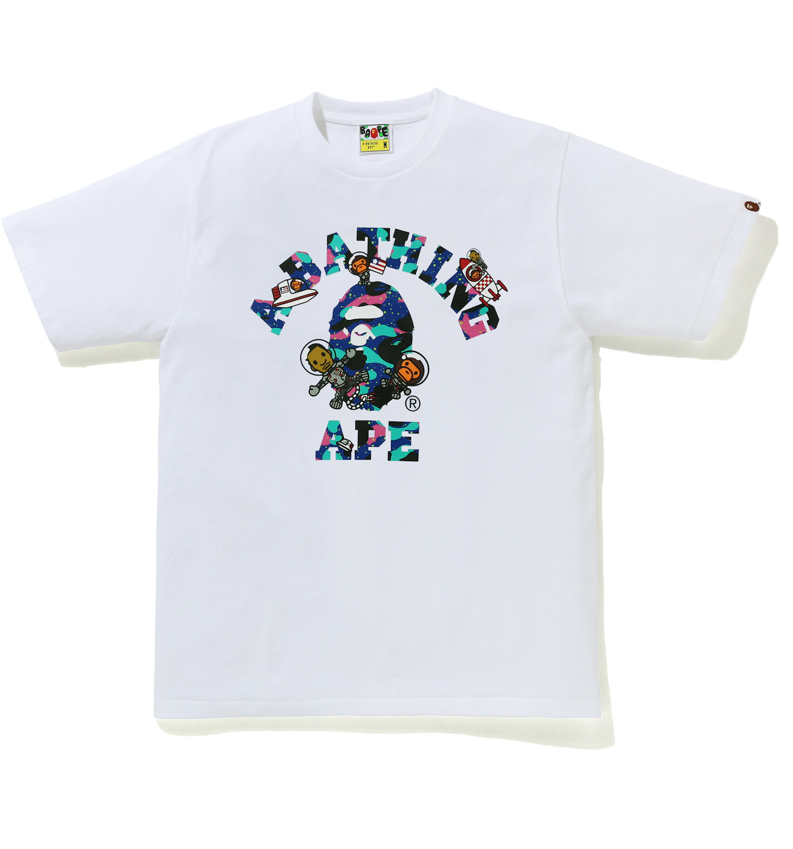 Bape X Kid Cudi College Moon Man Tee White - Ss21 - Gb