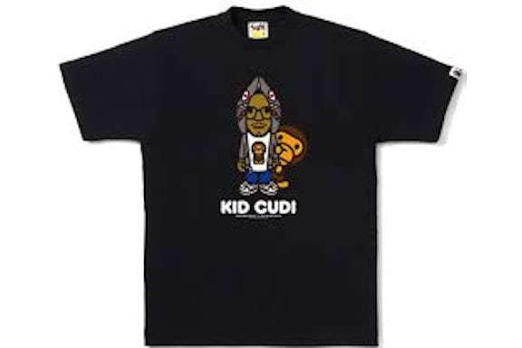 BAPE x Kid Cudi Shark Hoodie T-Shirt Schwarz/Grau