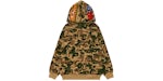 BAPE x KidSuper Camo Shark Full Zip Hoodie Green