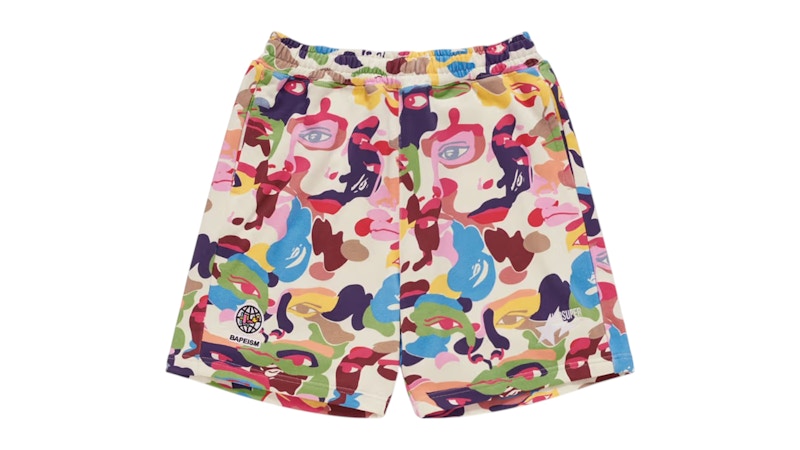 BAPE x KidSuper Camo Sweat Shorts Multicolor Men's - SS25 - US BAPE x KidSuper Camo Sweat Shorts Multicolor Men's - SS25 - US