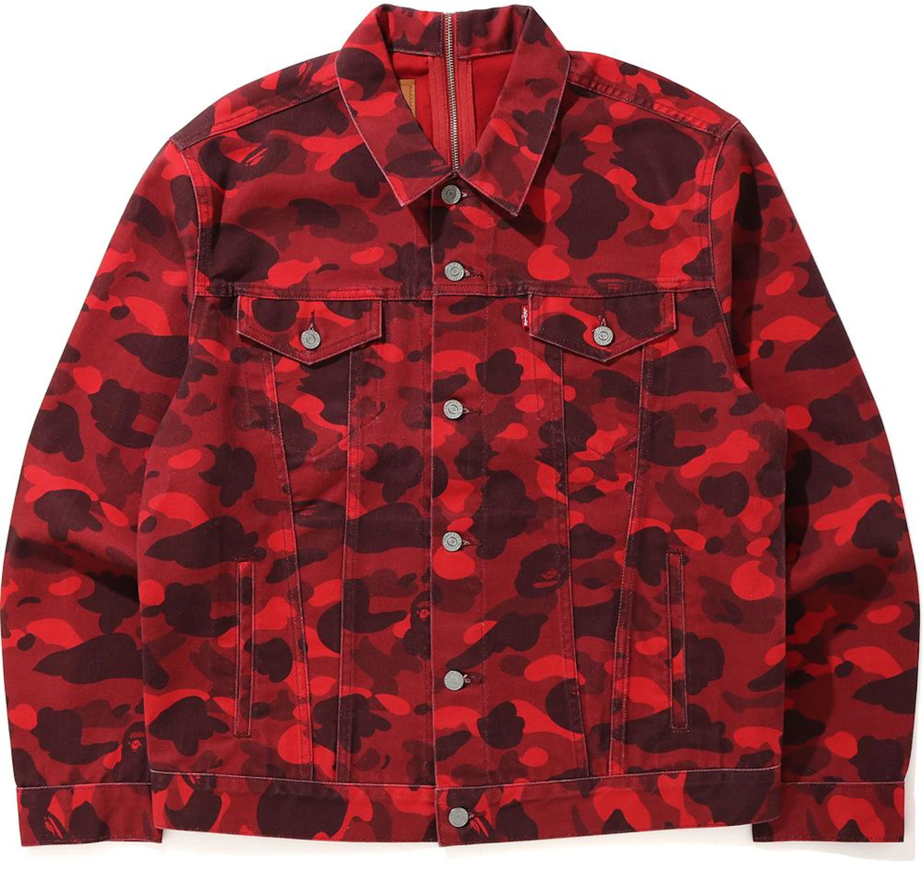 BAPE x Levi's Color Camo Trucker Jacket (Europe Exclusive) Red - SS21 - GB
