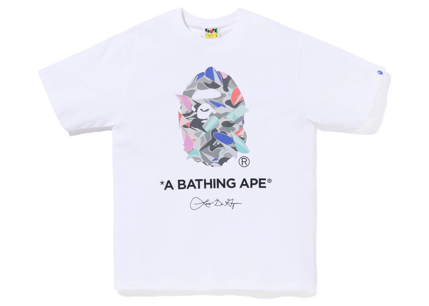 BAPE x Louis De Guzman Ape Head Tee White Men's - FW22 - GB