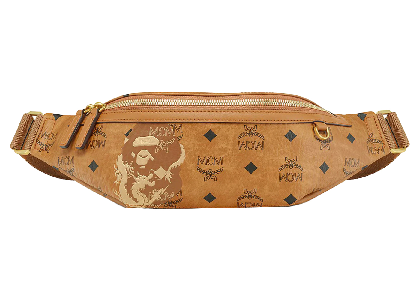 BAPE x MCM Belt Bag Beige SS24 JP