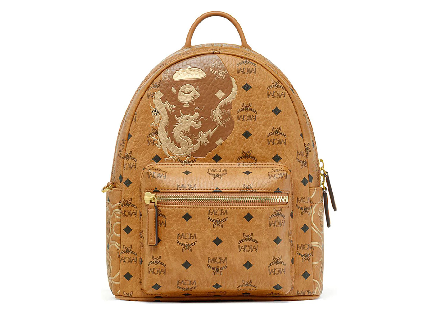 BAPE x MCM Stark Lunar New Year Visetos Daypack Beige SS24 US