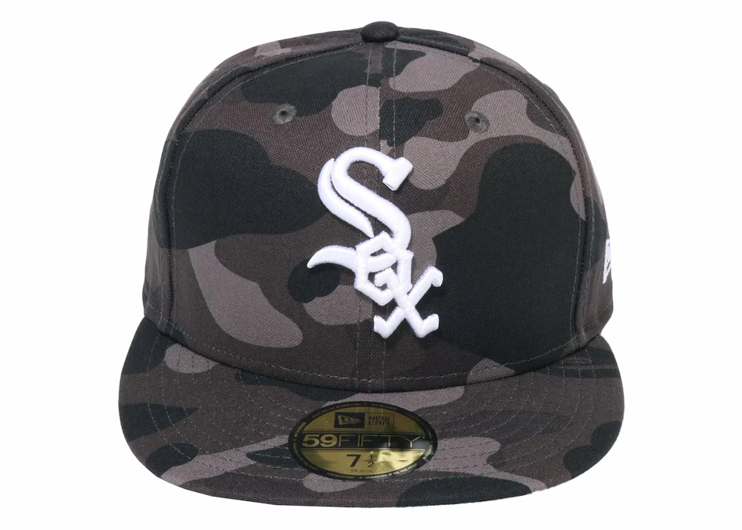 Pre-owned Bape X Mlb New Era White Sox 59fifty Fitted Cap Black
