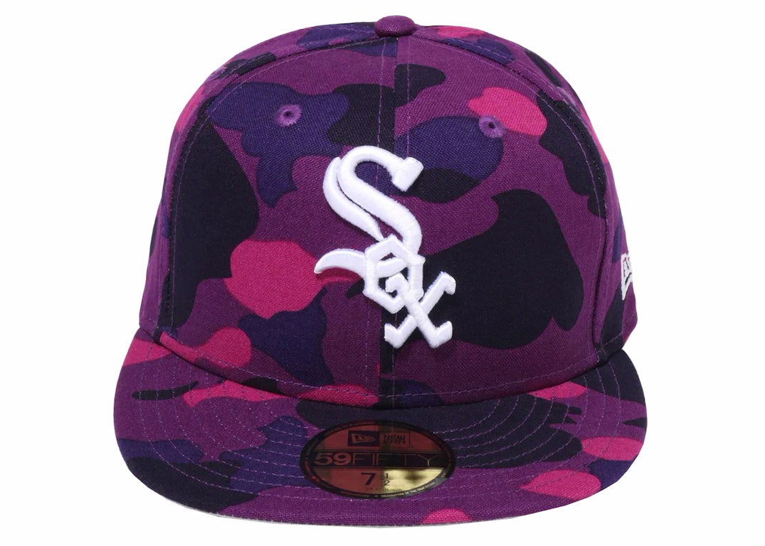 Pre-owned Bape X Mlb New Era White Sox 59fifty Fitted Cap Purple