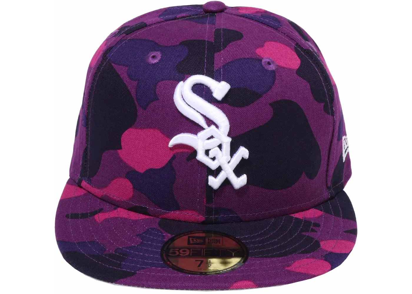BAPE x MLB New Era White Sox 59Fifty Fitted Cap Purple Men's