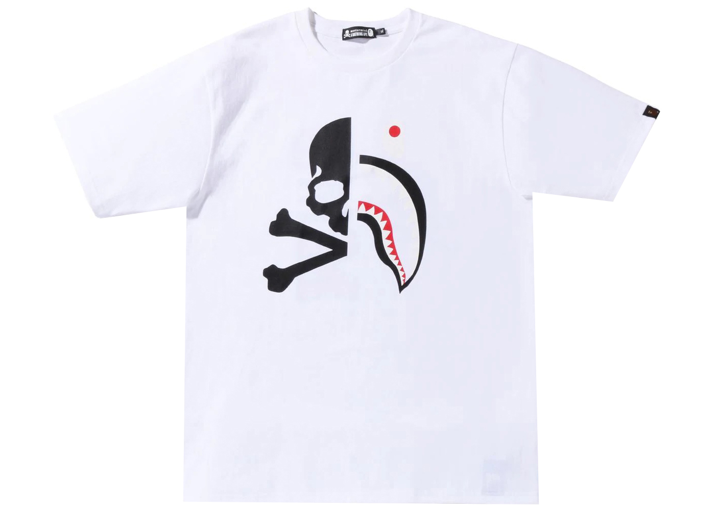 BAPE x MMJ Half Shark Tee White Men's - SS22 - US