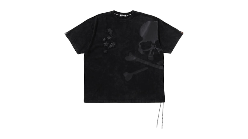 BAPE x MMJ Leather Sta Patch Skull Relaxed Fit Tee 16Th Black