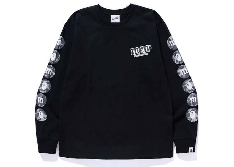 BAPE x M&M's Mens Monotone Long Sleeve Tee Black Men's - SS21 - US